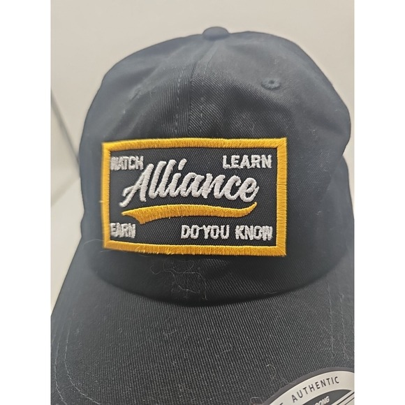 Alliance Logo Black Flex Cap Adjustable Baseball Hat Cap - Picture 3 of 6